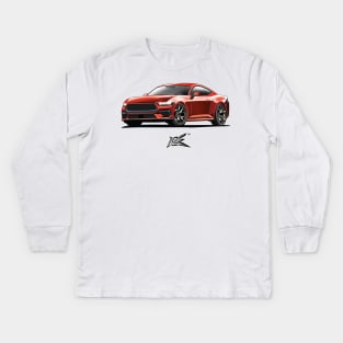 mustang s650 red Kids Long Sleeve T-Shirt